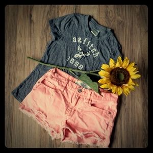 Coral shorts Abercrombie and Fitch size 25